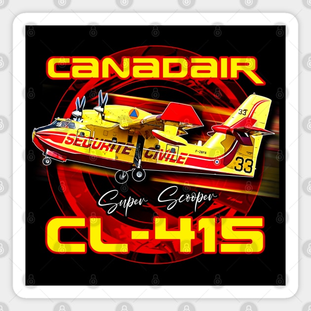 Canadair cl-415 Super Scooper firebomber Aircraft Magnet by aeroloversclothing